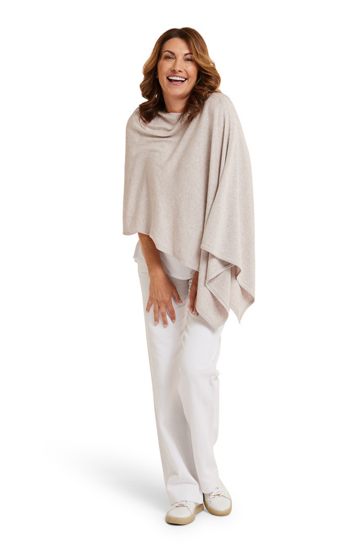 Ecru Cotton Cashmere Topper