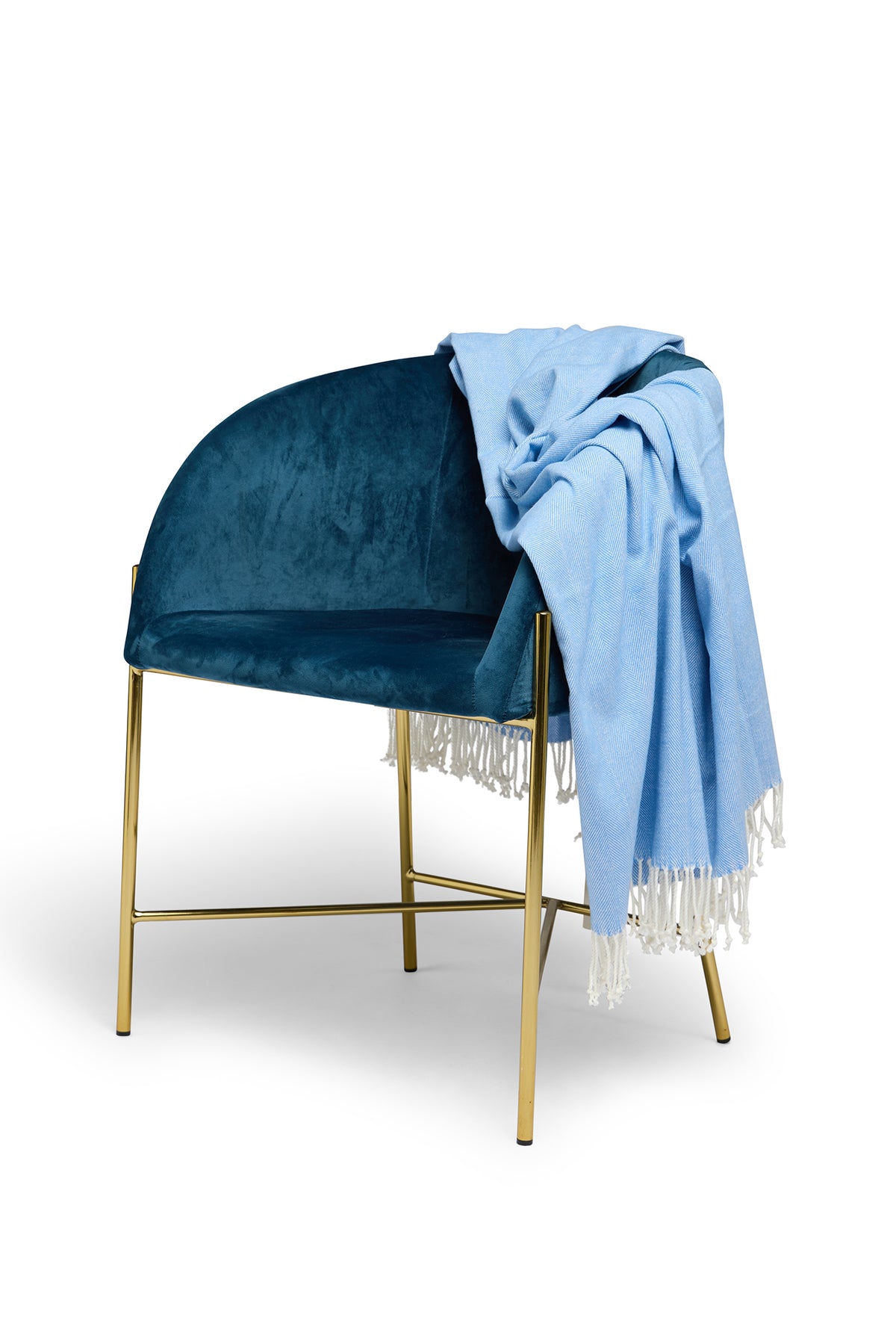 Herringbone Throw Carolina Blue