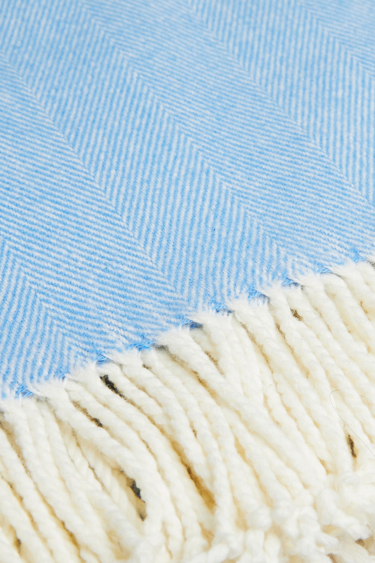 Herringbone Throw Carolina Blue