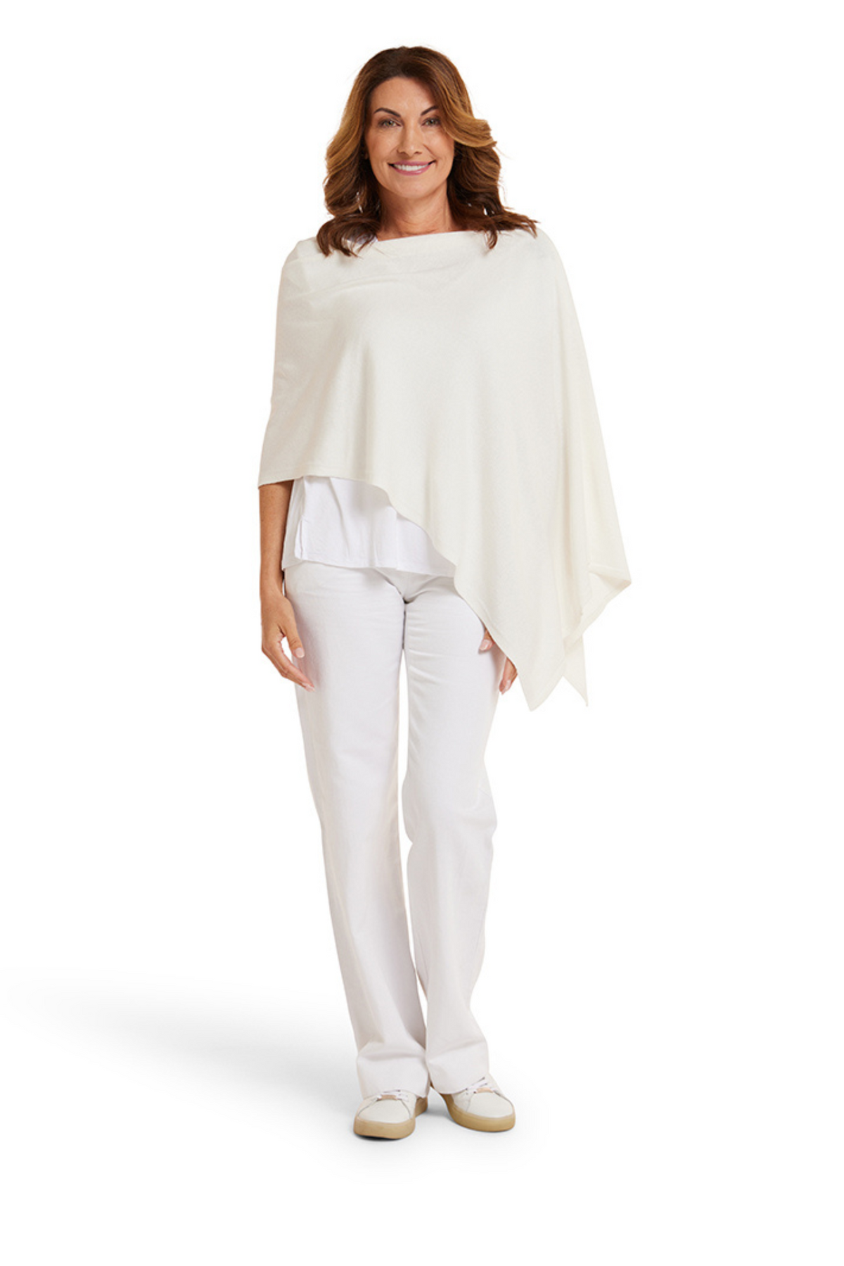 Off White Cotton Cashmere Topper