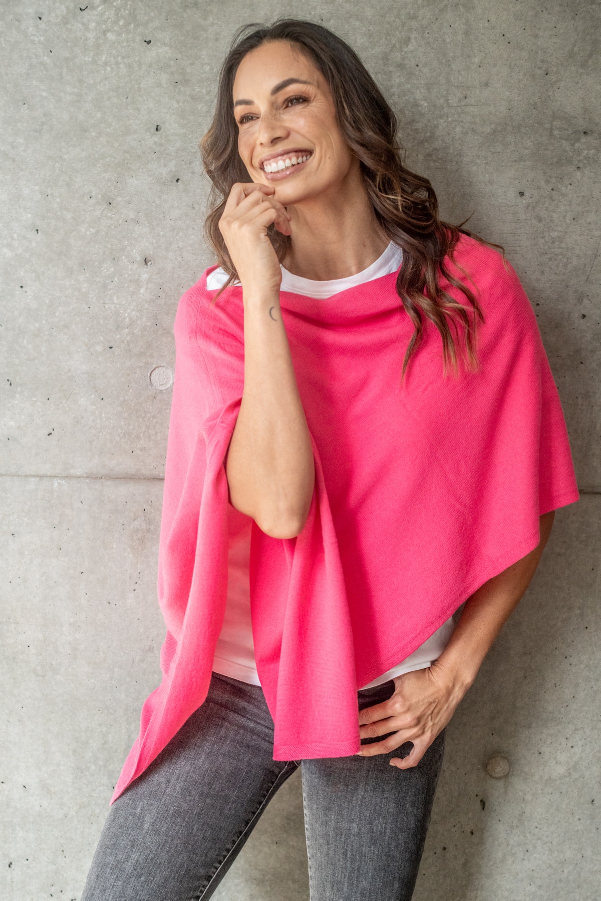Passion Pink Cotton Cashmere Topper