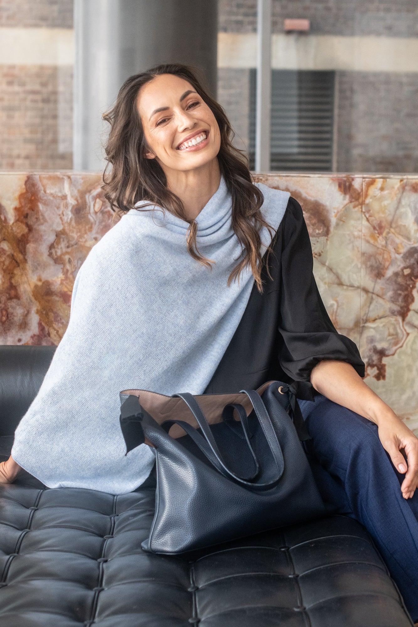 Periwinkle Cashmere Topper