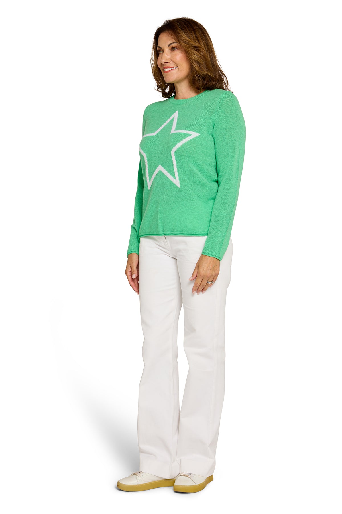 Sirius Star Jumper Kelly Green & White Star
