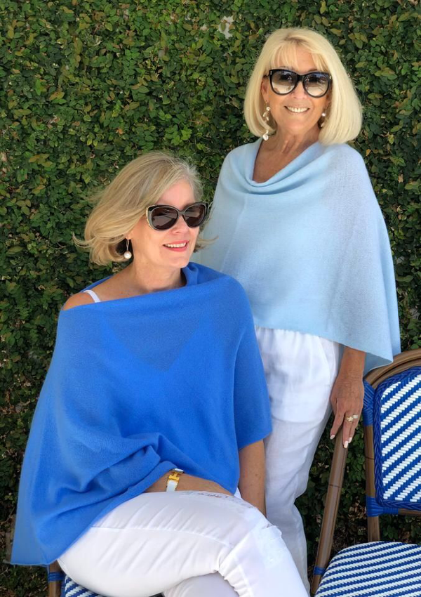 NEW!  Heavenly Blue and Splash Cashmere Toppers