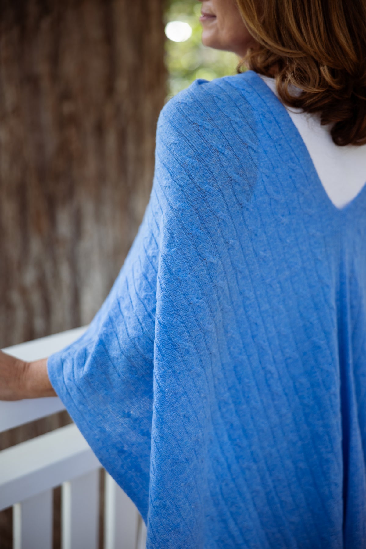 Cable Cashmere Topper Blue Horizon