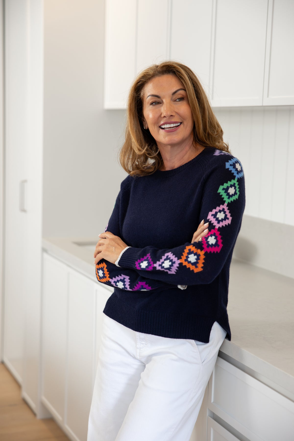 Madison Crew Neck Indigo
