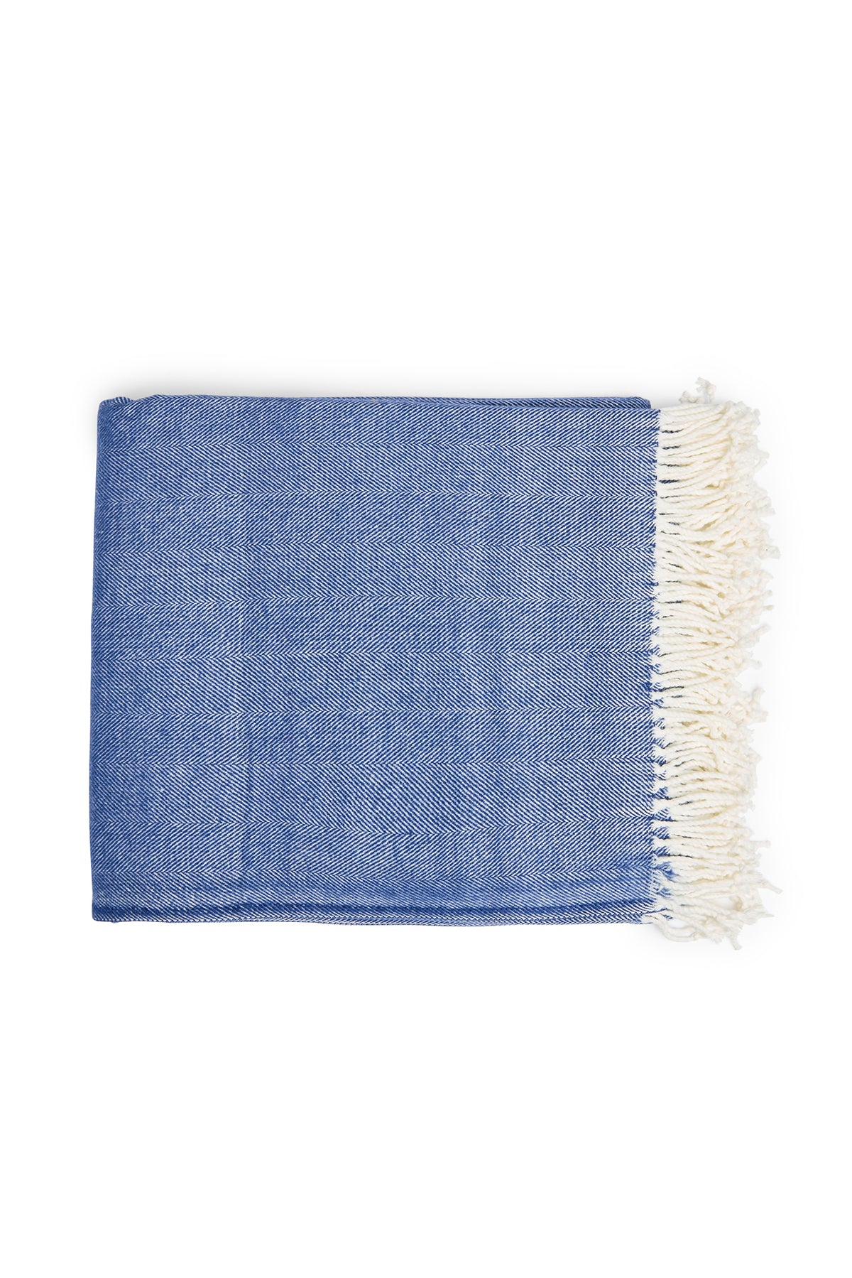 Herringbone Throw Harbour Blue