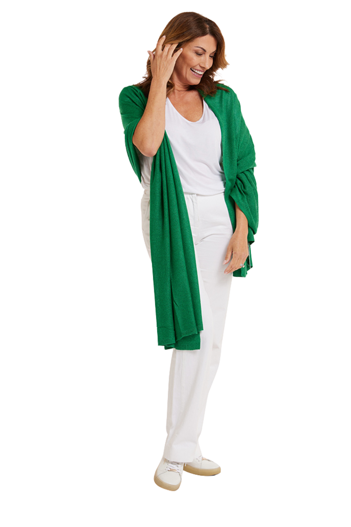 Silk Cashmere Travel Wrap Emerald