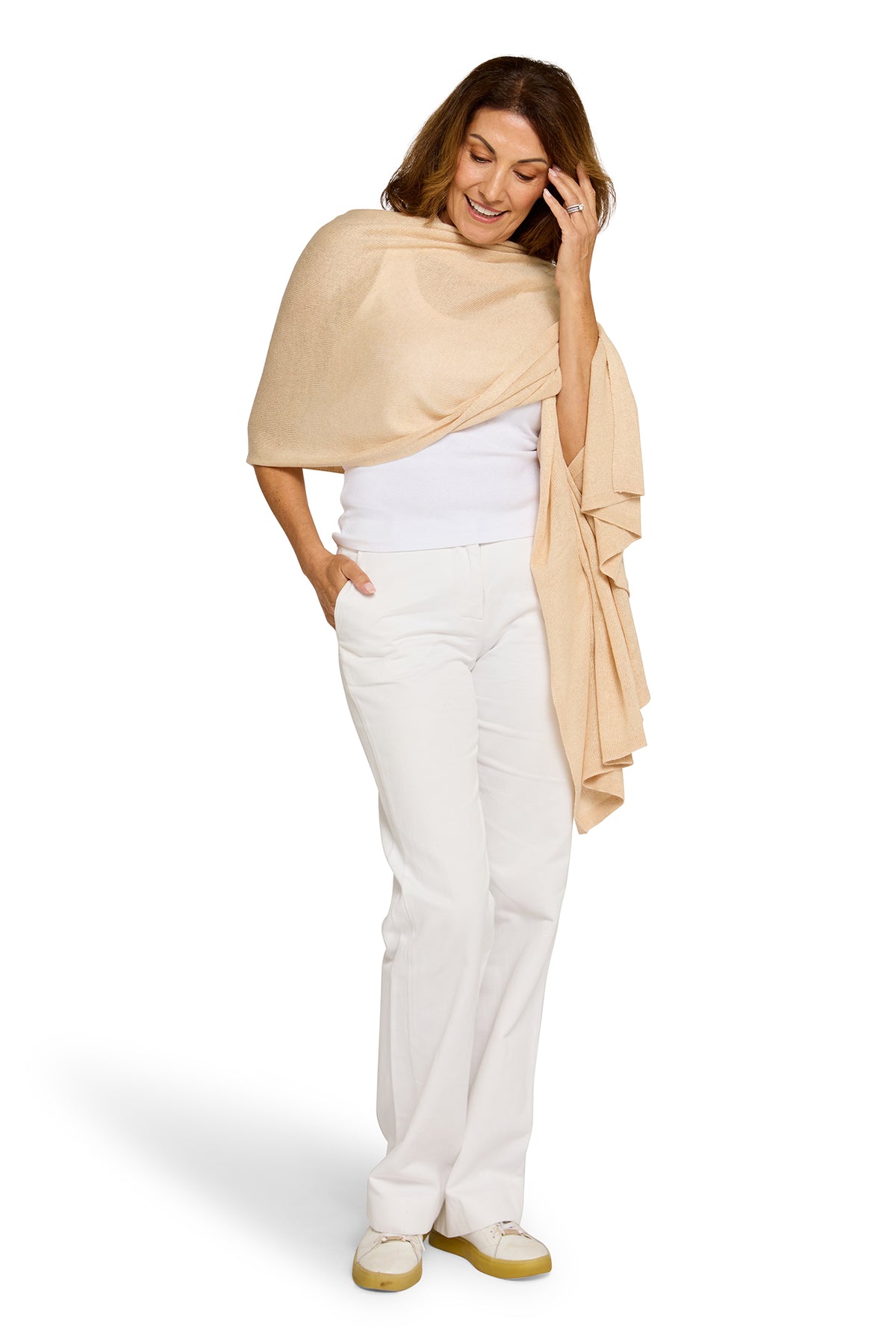 Silk Cashmere Travel Wrap Bamboo