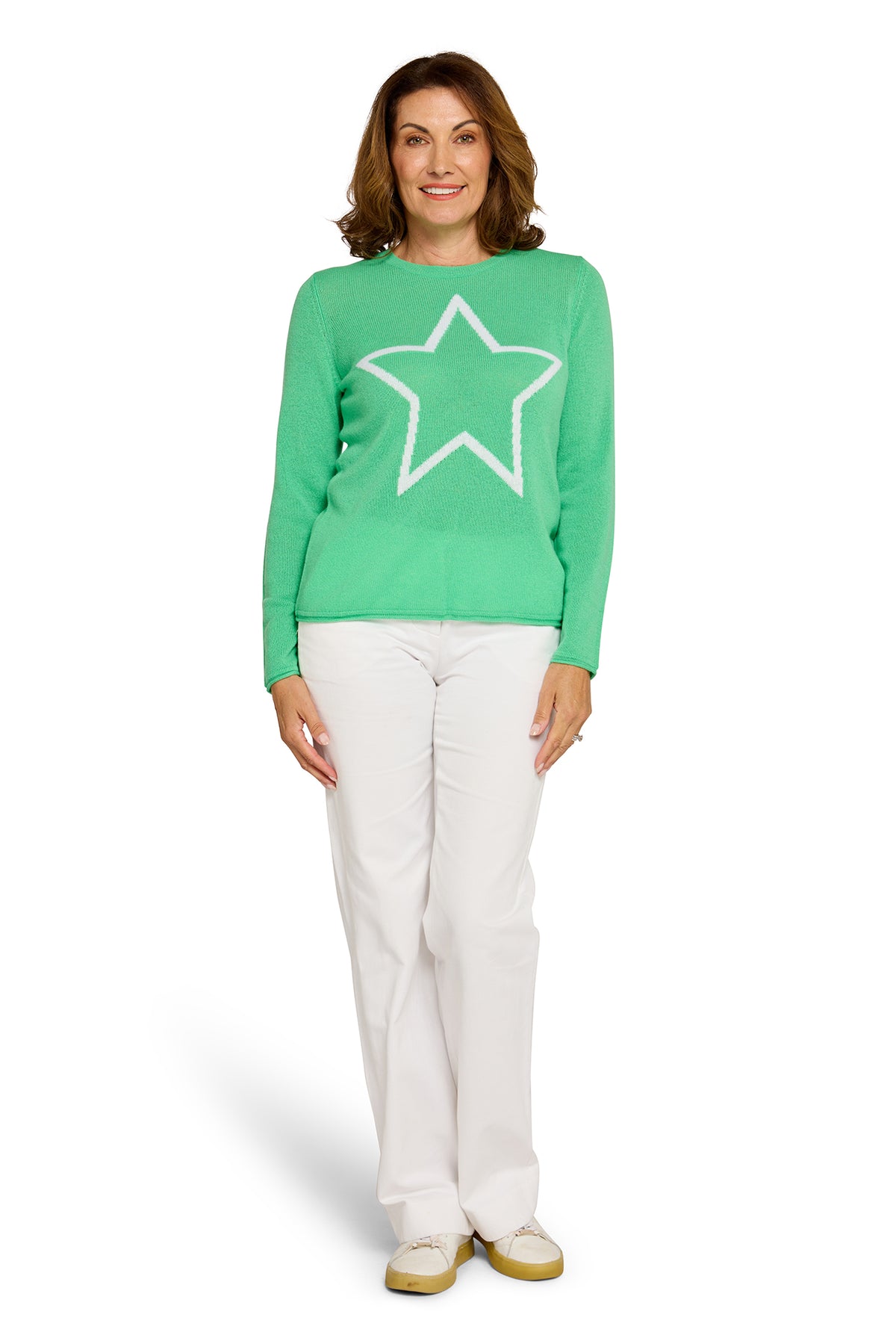 Sirius Star Jumper Kelly Green & White Star