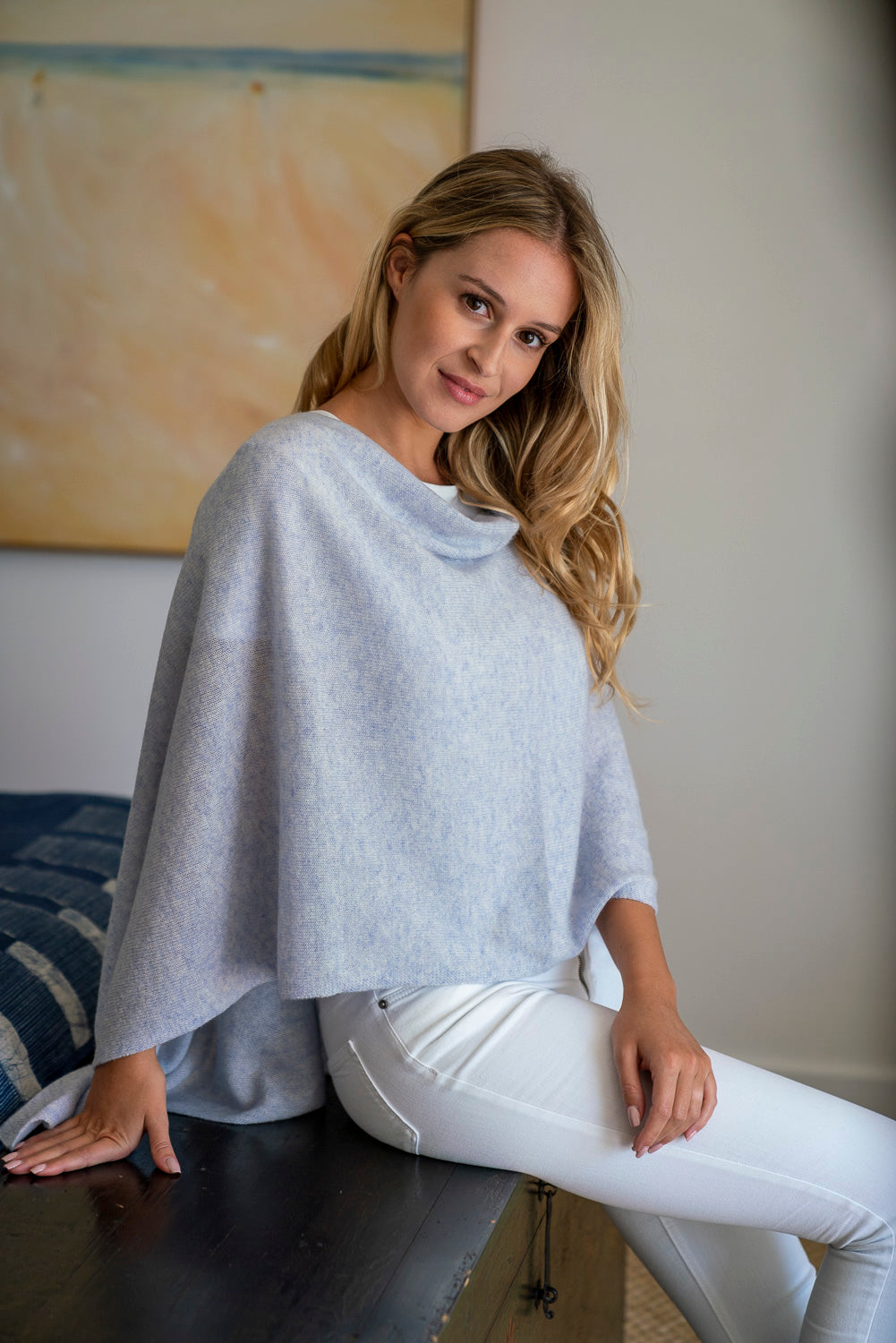 Periwinkle Cashmere Topper