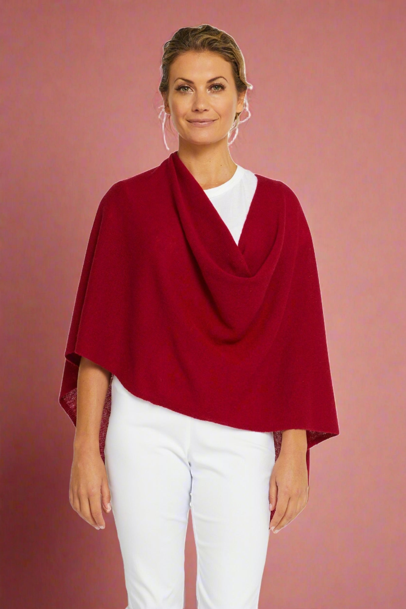 Red Velvet Cashmere Topper